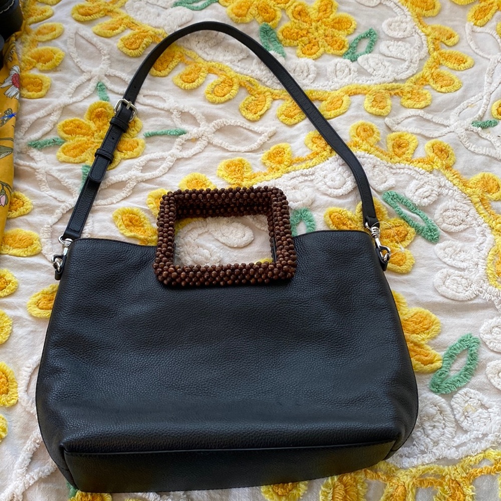 J. Jill Black Crossbody Bag with Brown Accents